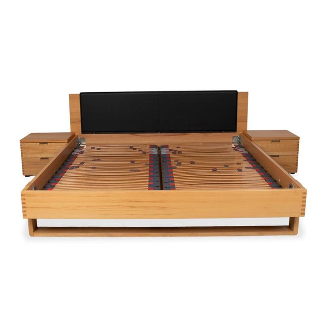 Flavo Bed with Bedside Tables in Brown and Black Wood from Hülsta For Sale - Image 15 of 16
