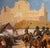 Light Yellow Hungarian Crowd Waving at Ww2 German Wehrmacht Cavalry Entering Town- 1930s Oil Painting For Sale - Image 8 of 13