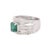 Emerald Diamond Engagement Band Ring, 1.36ct in 18k White Gold Size 7 For Sale In New York - Image 6 of 11