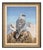 Snowy Falcon Wildlife, 1993, Oil on Canvas, Framed For Sale