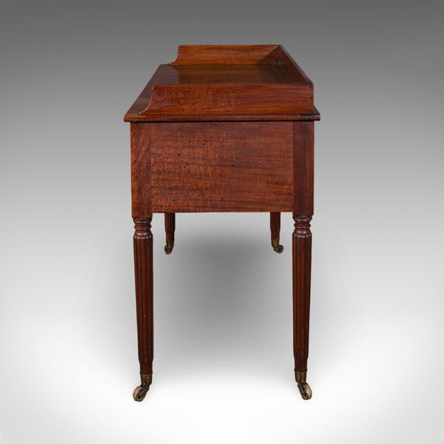 Antique Writing Table, English, Kneehole Desk, Home Office, Study, Regency, 1820 For Sale - Image 6 of 12