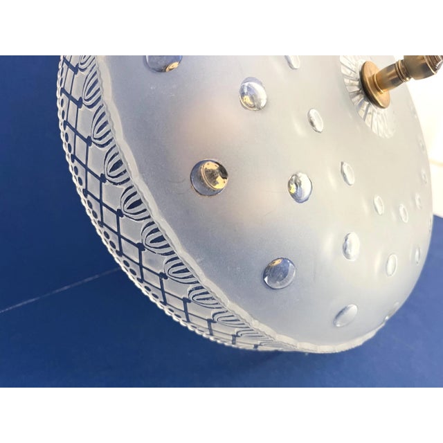 Deco Cut Glass Ceiling Light, 1940s For Sale - Image 9 of 18
