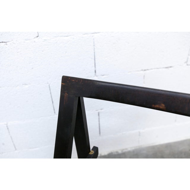 Black Folding Chair by Aldo Jacober for Alberto Bazzani, 1960s For Sale - Image 4 of 12