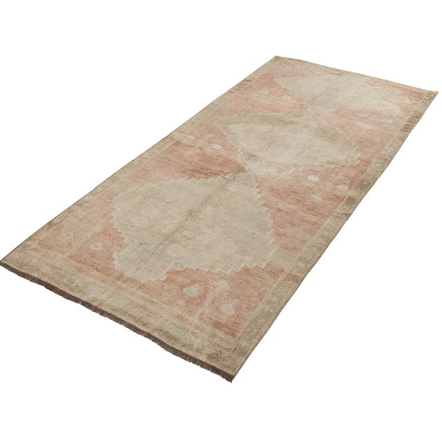 Traditional Vintage Faded Turkish Kars Wool Rug For Sale - Image 3 of 6