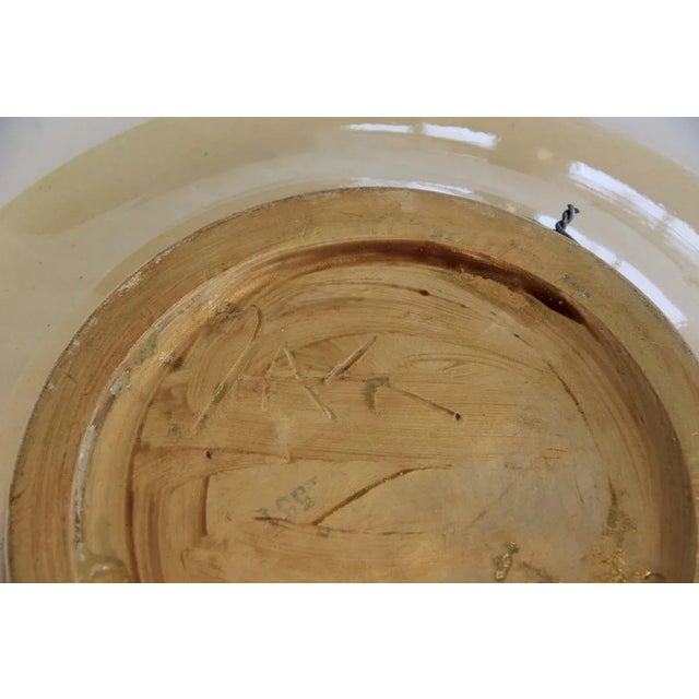 Large Yellow Ceramic Plate from Kähler, 1930s For Sale - Image 4 of 7