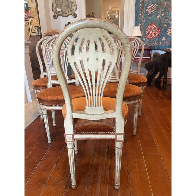 Early 20th Century Set of Six French Balloon Back Dining Chairs For Sale - Image 4 of 9