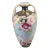 Early 20th Century Nippon Double Handle Hand Painted Wild Roses Vase Maple Leaf Mark For Sale