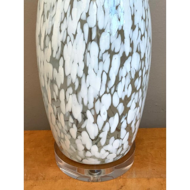 Vintage Speckled Glass Table Lamp For Sale - Image 12 of 13