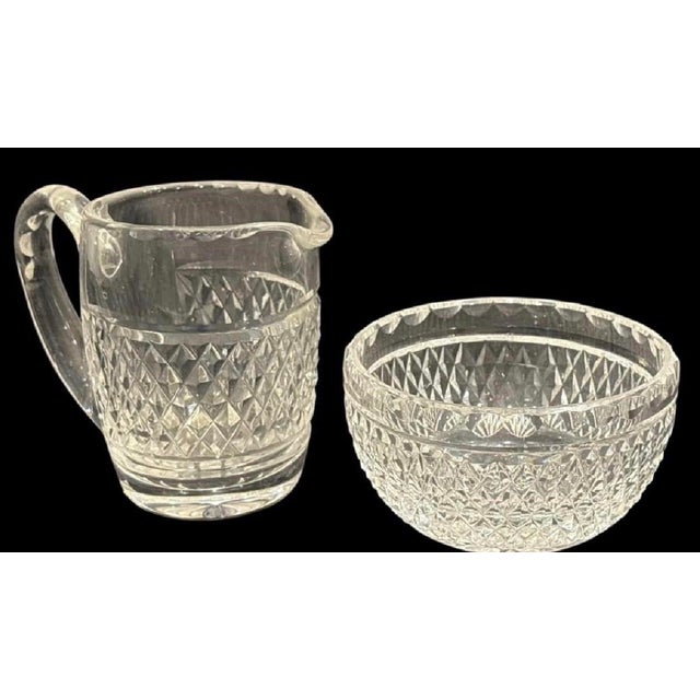 American Collection of Antique & Vintage Creamer Sets: 1970 Waterford, 1880 Powell Bishop Ironstone, 1930 Trico Ngoya For Sale - Image 3 of 12