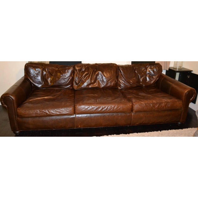 Restoration Hardware Original Lancaster Leather 112 Sofa Chairish