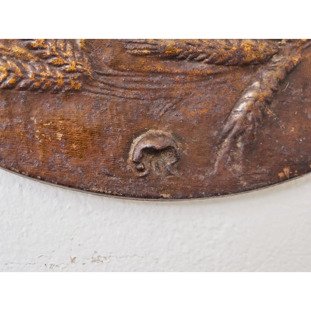 Brown Bronze Plaque Allegory of Marianne For Sale - Image 8 of 10