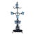 Early 20th Century Solid 68" Tall Black Heavy Solid Wrought Iron Plant Pot Holder Stand For Sale