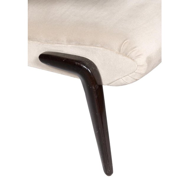 Fabric and Walnut Armchairs by Osvaldo Borsani for ABV, 1950s, Set of 2 For Sale - Image 3 of 6