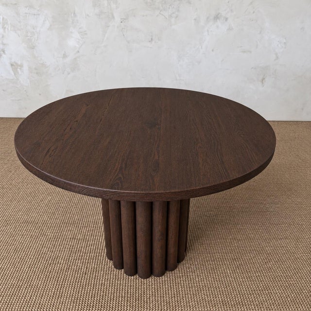 Lavene Dining Table in Oak Kona Finish 42" For Sale - Image 4 of 10