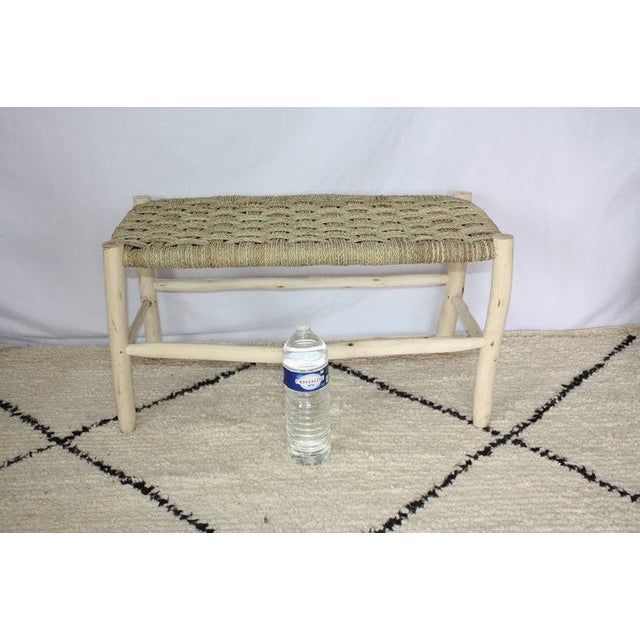 2020s Moroccan Bench in Lemon Tree Wood For Sale - Image 5 of 5