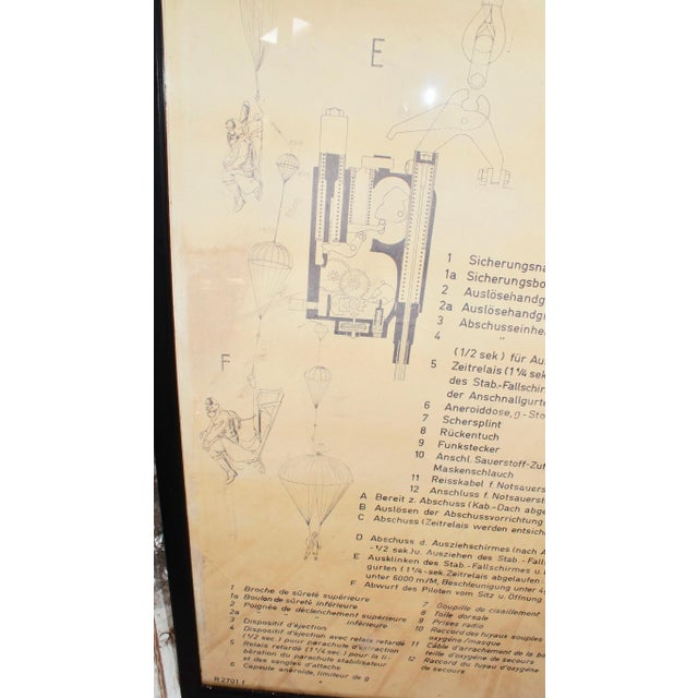 Cream Large Vintage Martin Baker Ejector Seat Training Poster For Sale - Image 8 of 9