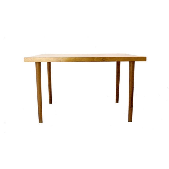 Solid Maple 2" Thick Butcher Block Top Tapered Dowel Legs Writing Dining Table For Sale - Image 9 of 10