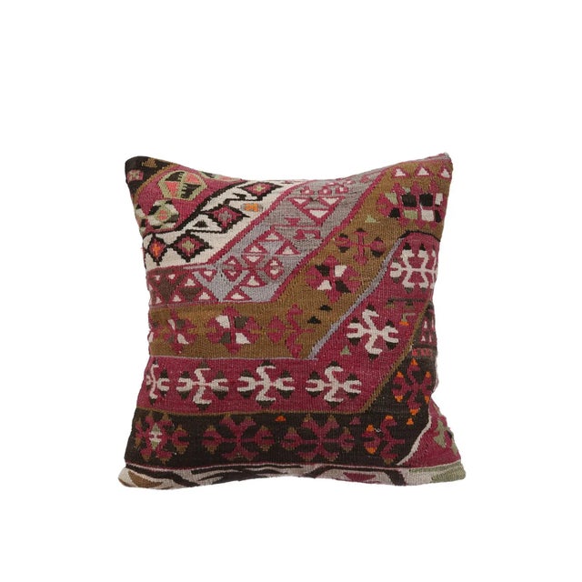 Decorative Kilim Pillow Cover For Sale - Image 4 of 4