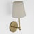 Suzanne Kasler for Visual Comfort Signature Camille 20" Cordless Sconce in Hand-Rubbed Antique Brass with Linen Shade For Sale - Image 9 of 14