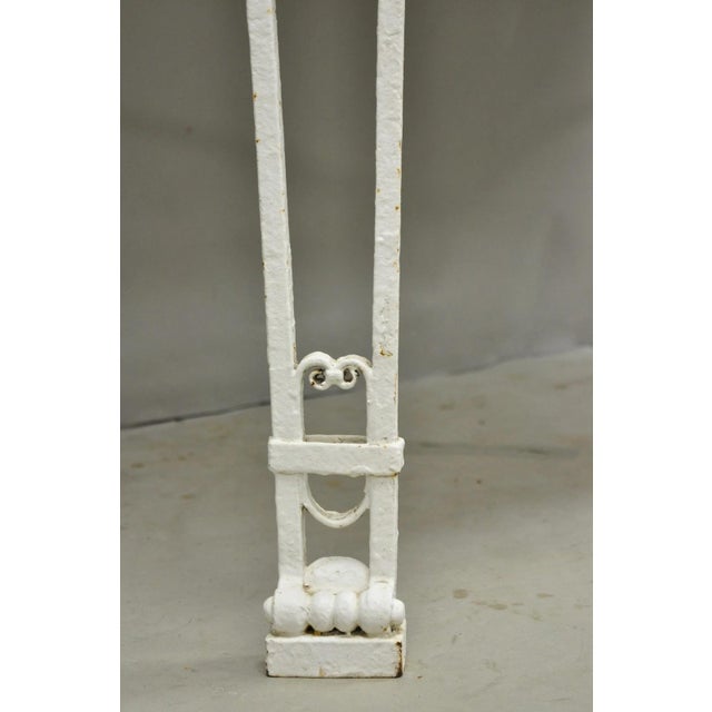 Wood Antique Gothic Renaissance Wrought Iron Stretcher Base Potting Side Table (B) For Sale - Image 7 of 17