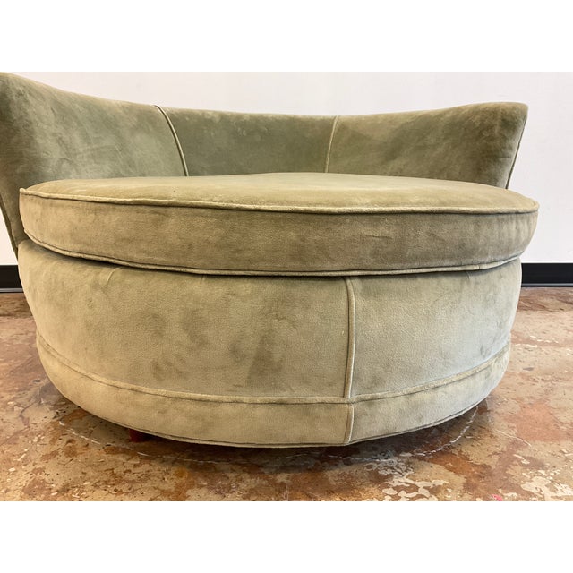 Milo Baughman Vintage Circular Lounge Chiar, Attr. To Milo Baughman For Sale - Image 4 of 18