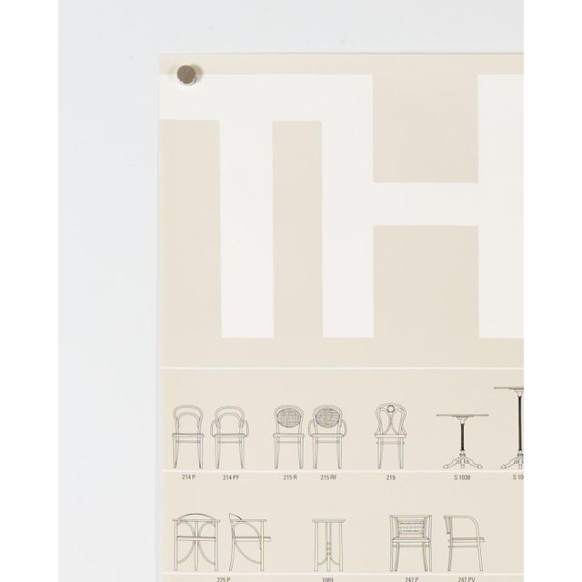 Paper Vintage Thonet Furniture Original Advertising Poster, 1989 For Sale - Image 7 of 9