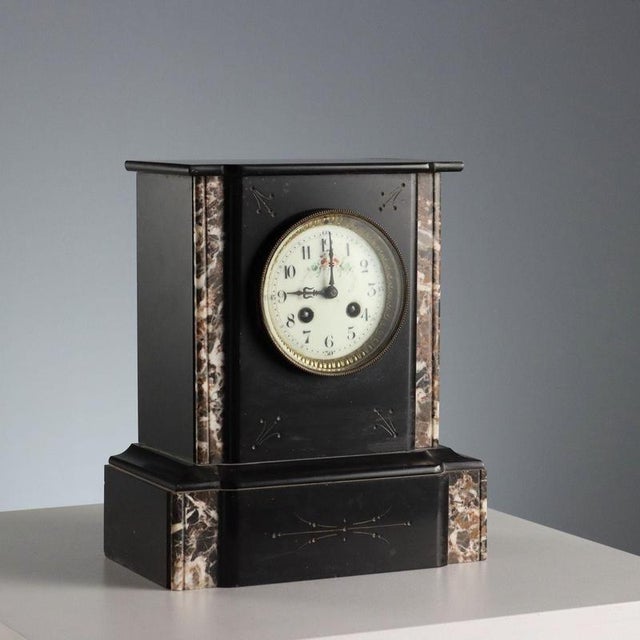Black Marble Table Clock For Sale - Image 11 of 11