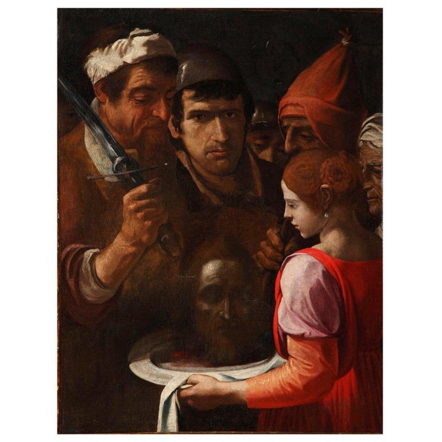 Paolo Guidotti, known as Cavalier Borghese (Lucca, Italy, 1560 - Rome, Italy, 1629) Salome and John the Baptist Oil on...
