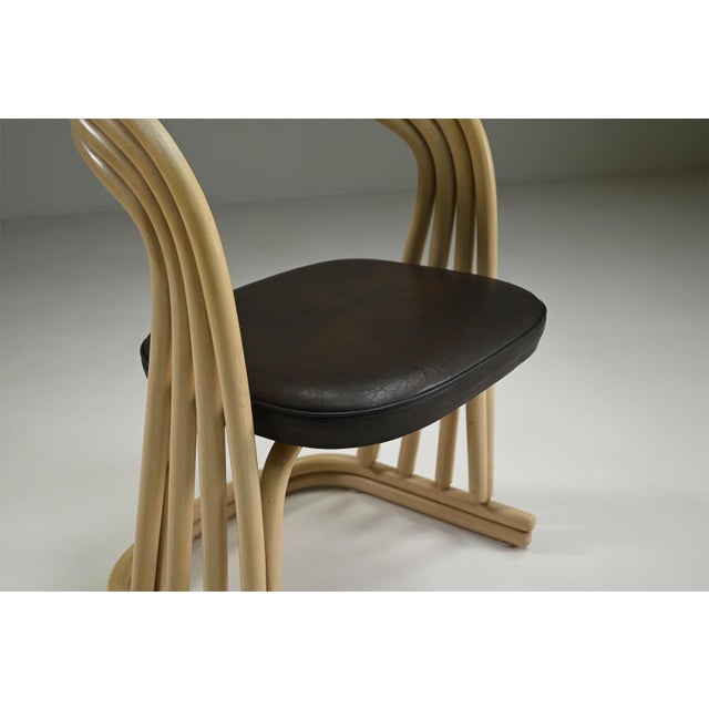 1980s Rattan Dining Chairs, Italy, 1980s, Set of 4 For Sale - Image 5 of 10