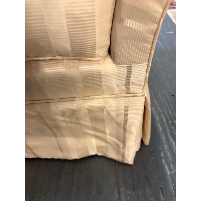 Vintage Slipper Chair W/ Silk Fabric For Sale - Image 4 of 6