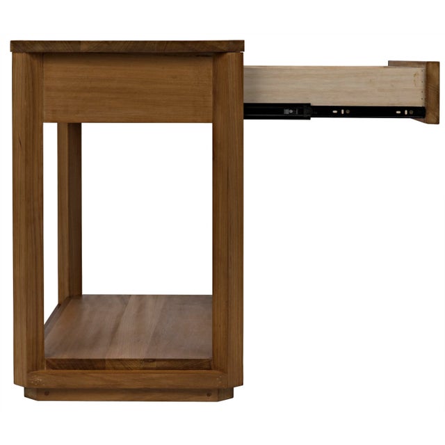 NOIR Sylvia One Drawer Side Table in Gold Teak For Sale In Los Angeles - Image 6 of 8