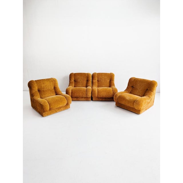 Italian Modular Lounge Chairs, 1970s, Set of 4 For Sale - Image 6 of 6
