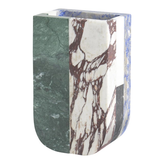 Hancrafted Marble Italian Vase Designed by Arthur Arbesser For Sale