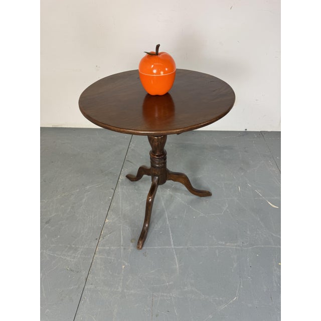 Antique George III Mahogany Circular Tilt Top Centre Table For Sale - Image 5 of 9