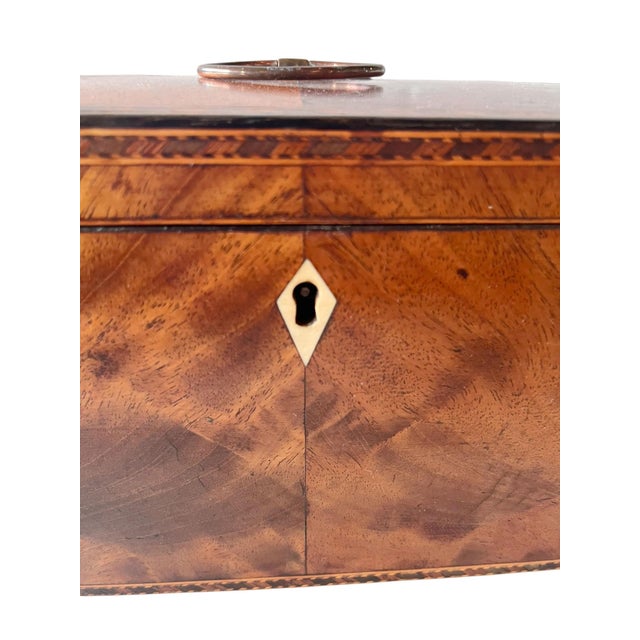 19th Century Georgian Mahogany Tea Caddy, Circa 1800 For Sale - Image 5 of 8