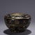 This elegant vintage trinket box is a beautiful example of traditional lacquerware. Crafted with a wood core, the circular...