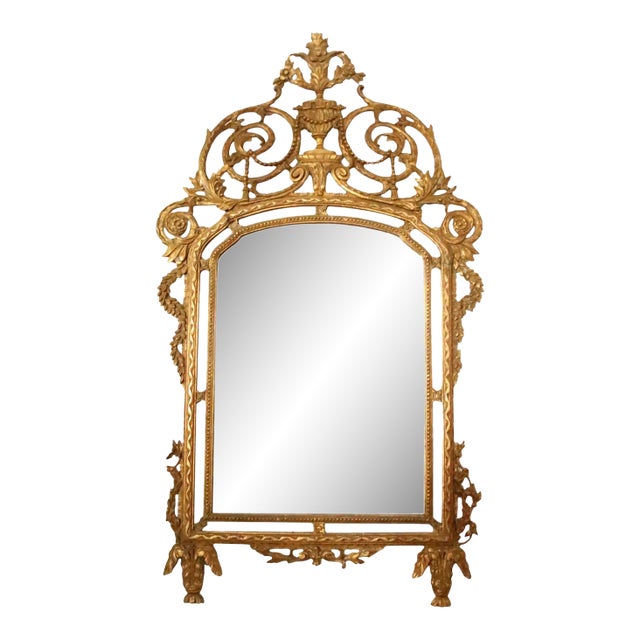 Mid 19th Century Italian Giltwood Mirror For Sale