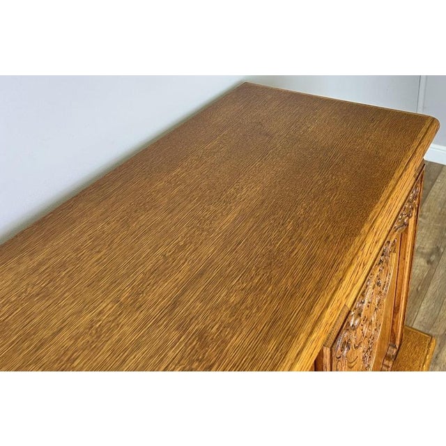 Vintage French Louis XVI Style Oak Buffet For Sale - Image 10 of 14