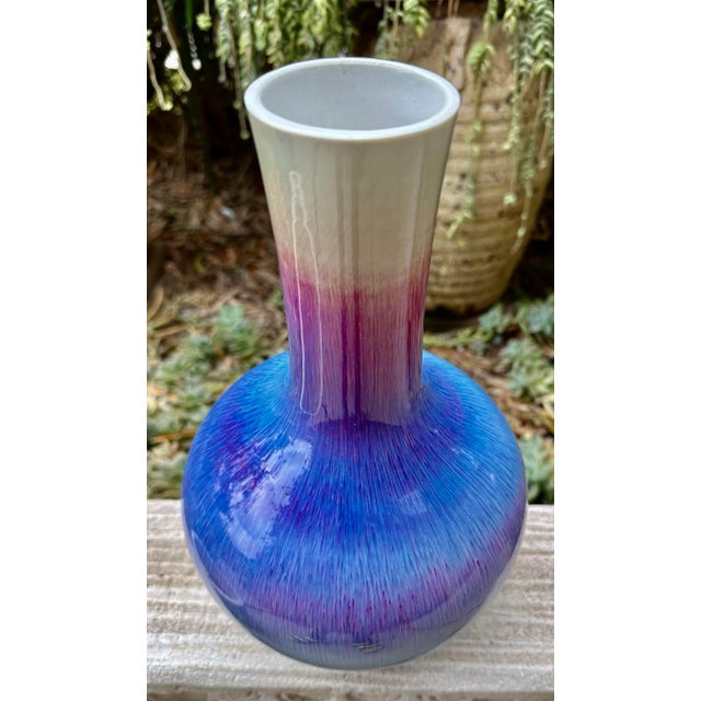 Antique Large Chinese Marked Flambe Glaze Sang De Boeuf Porcelain Vase For Sale - Image 11 of 12