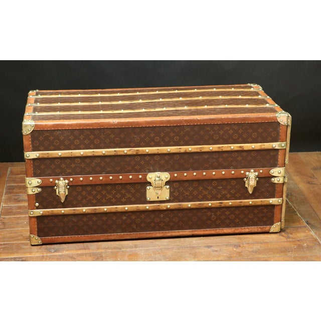 1920s Monogrammed Wardrobe Trunk from Louis Vuitton, 1920s For Sale - Image 5 of 12