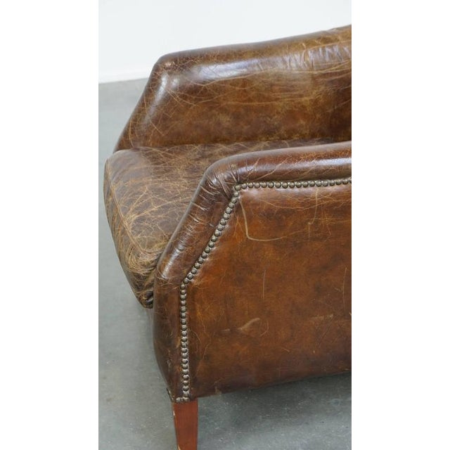 Vintage Club Chair in Cowhide For Sale - Image 14 of 15