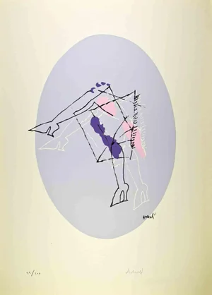 Marcello Venali, Grey Oval, Lithograph, 1960