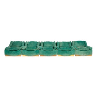 Stropiccio Lounge Chairs by Luciano Frigerio for Frigerio di Desio, 1975, Set of 5 For Sale
