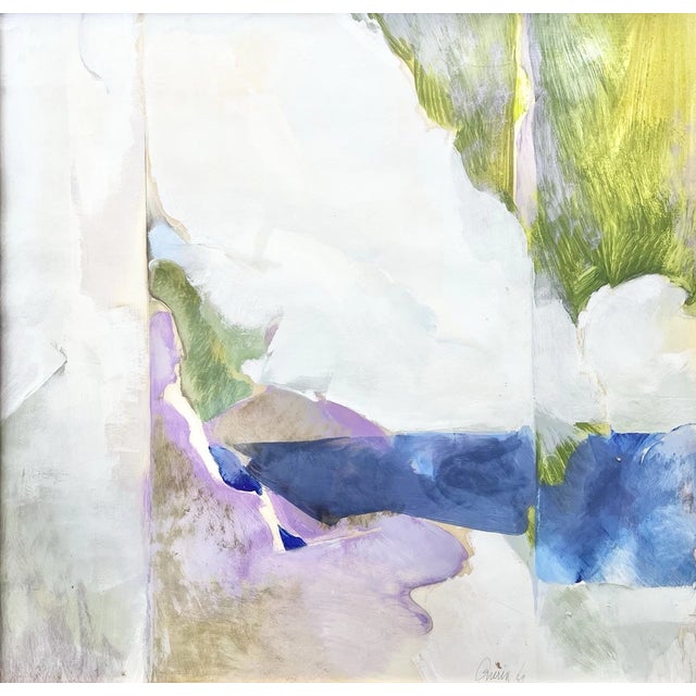 Mid-Century Modern 1969 John William Guerin “Cypriot” Framed Original Oil on Paper For Sale - Image 3 of 10