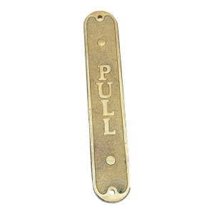 1977 Vintage Solid Brass “Pull” Door Plate – Sargent & Co. Hardware