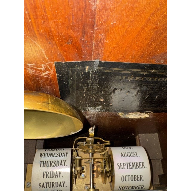 Antique Seth Thomas Double Dial Calendar Clock For Sale - Image 11 of 12