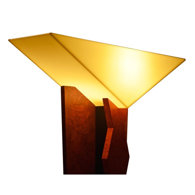 1980s Sottsass Style Memphis Orange and Red Floor Lamp by Phile Limited Edition Furniture For Sale - Image 5 of 10