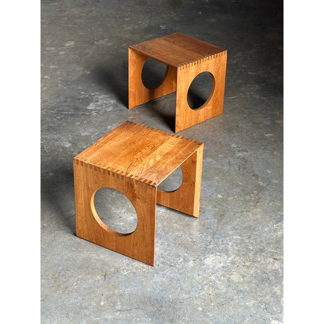 Richard Nissen 1970s Jens Quistgaard Cube Nesting Tables for Richard Nissen- A Pair For Sale - Image 4 of 12