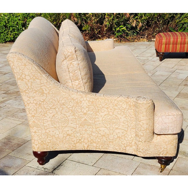 English Ralph Lauren English Sofa Damask Brocade Fabric For Sale - Image 3 of 9