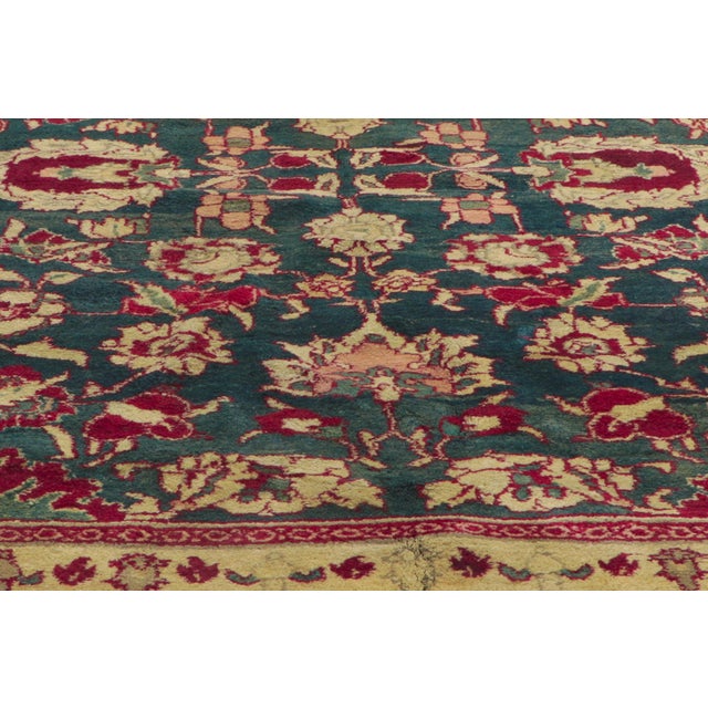 Textile Antique Indian Agra Rug, 08’10 X 14’08 For Sale - Image 7 of 12